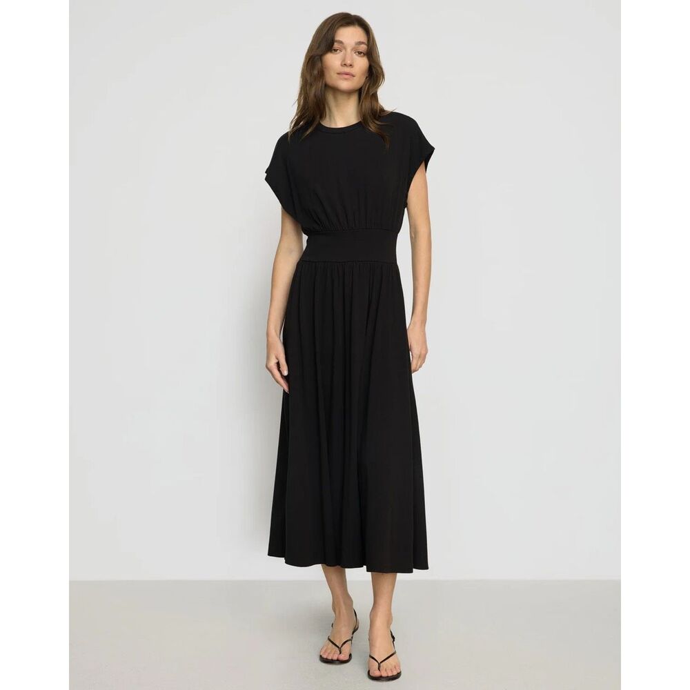 Modern Citizen Prima Jersey Midi Dress in Black